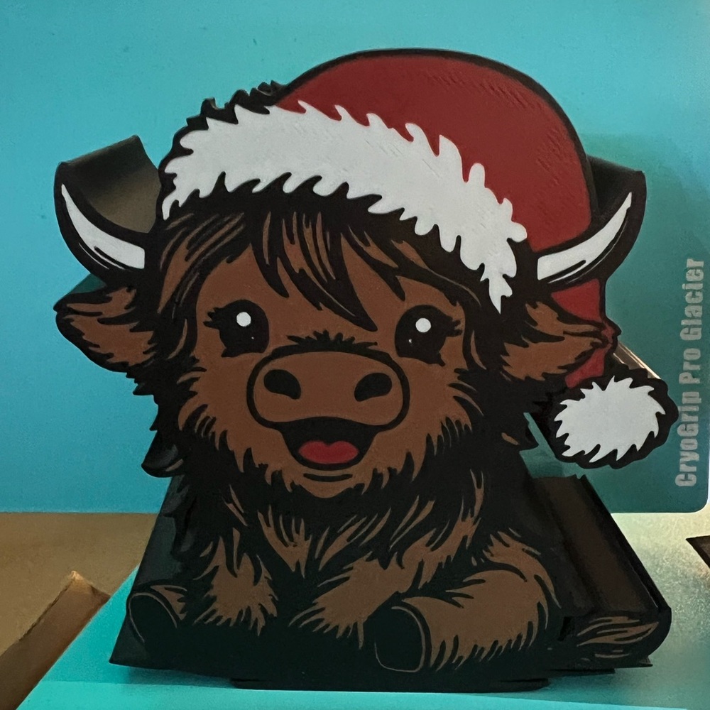 Christmas Highland Cow Santa Bath & Body Works Soap Holder